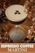 espresso coffee martini with text overlay