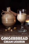 Gingerbread cream liqueur with text overlay