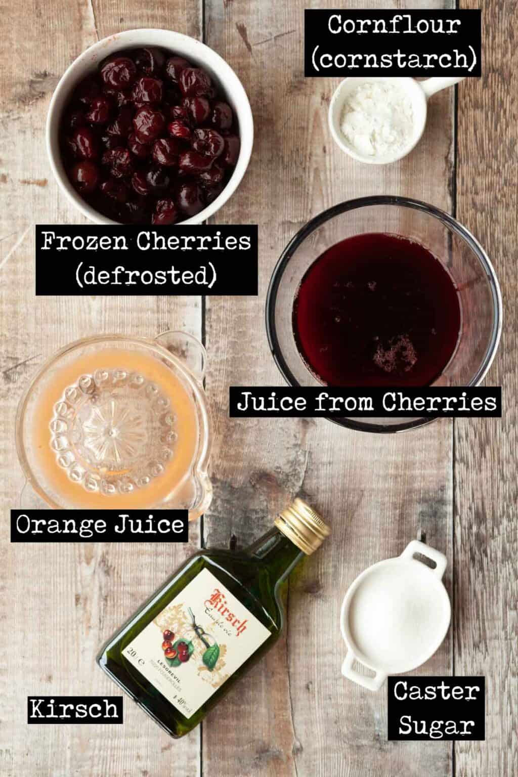 Cherries Jubilee using frozen cherries Little Sugar Snaps