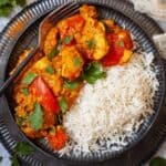 Chicken and Lentil curry with rice