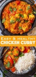 chicken curry with text overlay