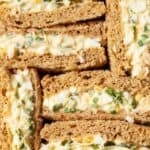 Close up of egg mayo sandwiches - featured image