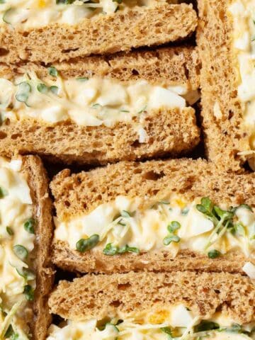 Close up of egg mayo sandwiches - featured image