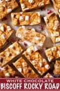 Biscoff rocky road with text overlay