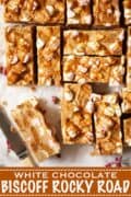 Biscoff rocky road with text overlay