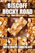 Biscoff rocky road with text overlay