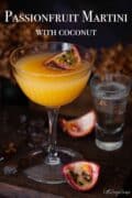 Passionfruit martini with text overlay