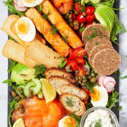 Salmon and Egg platter for breakfast - featured image