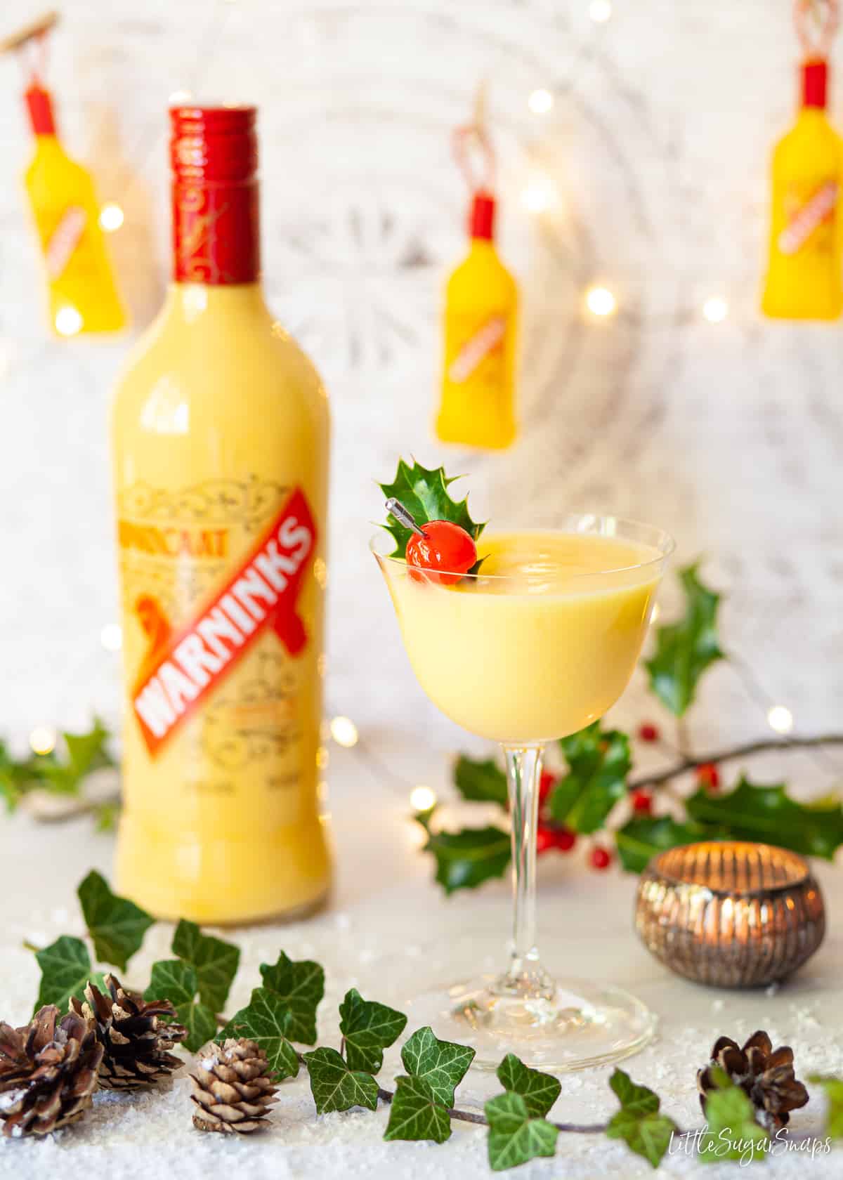 Warninks Advocaat Snowball Cocktail with Ginger Beer - Little Sugar Snaps