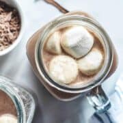 real chocolate drink with marshmallows