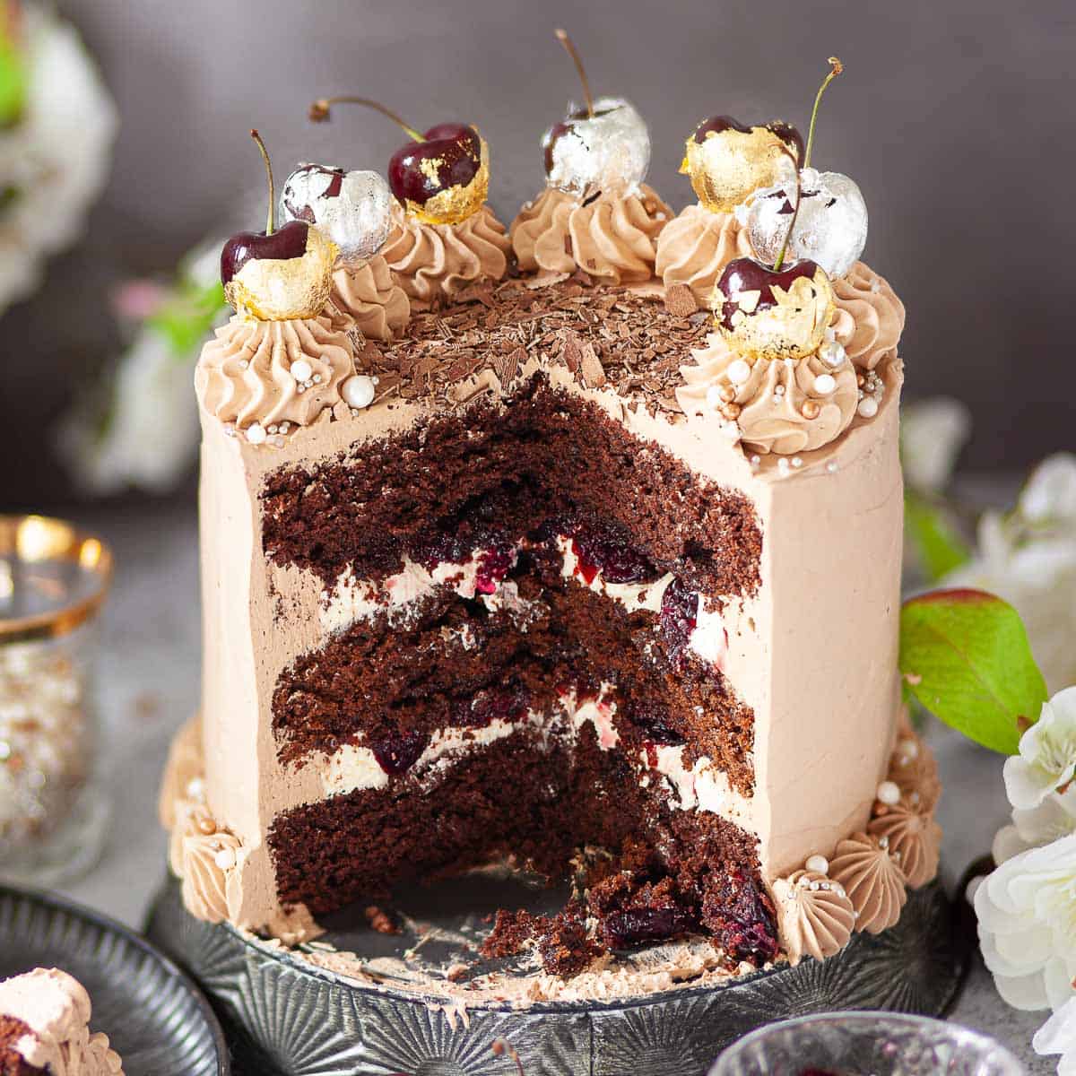 8-Layer Chocolate Cake - Baking Cherry