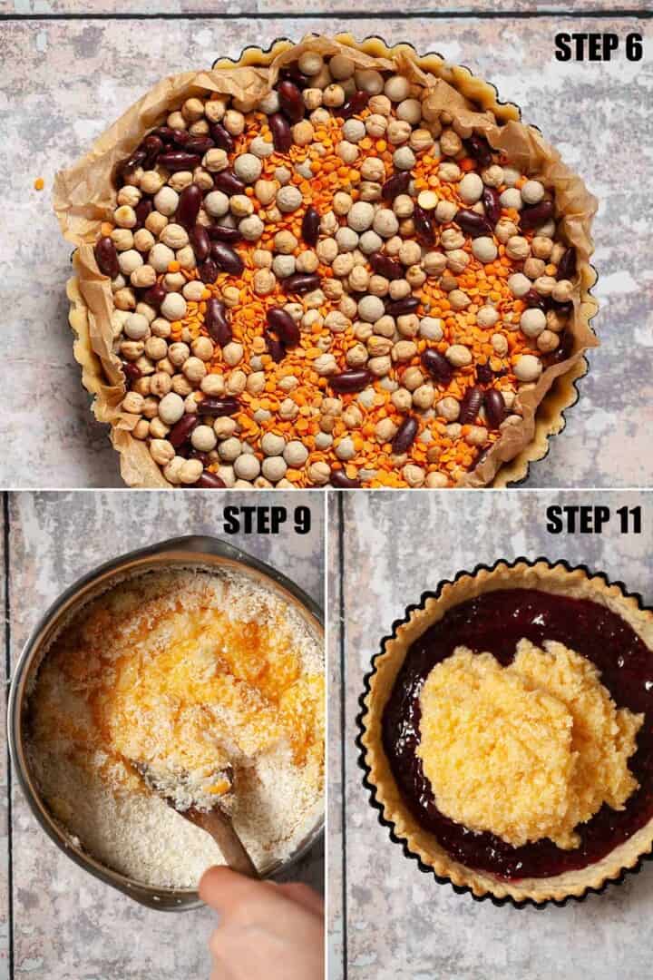 Coconut Tart with Jam Little Sugar Snaps