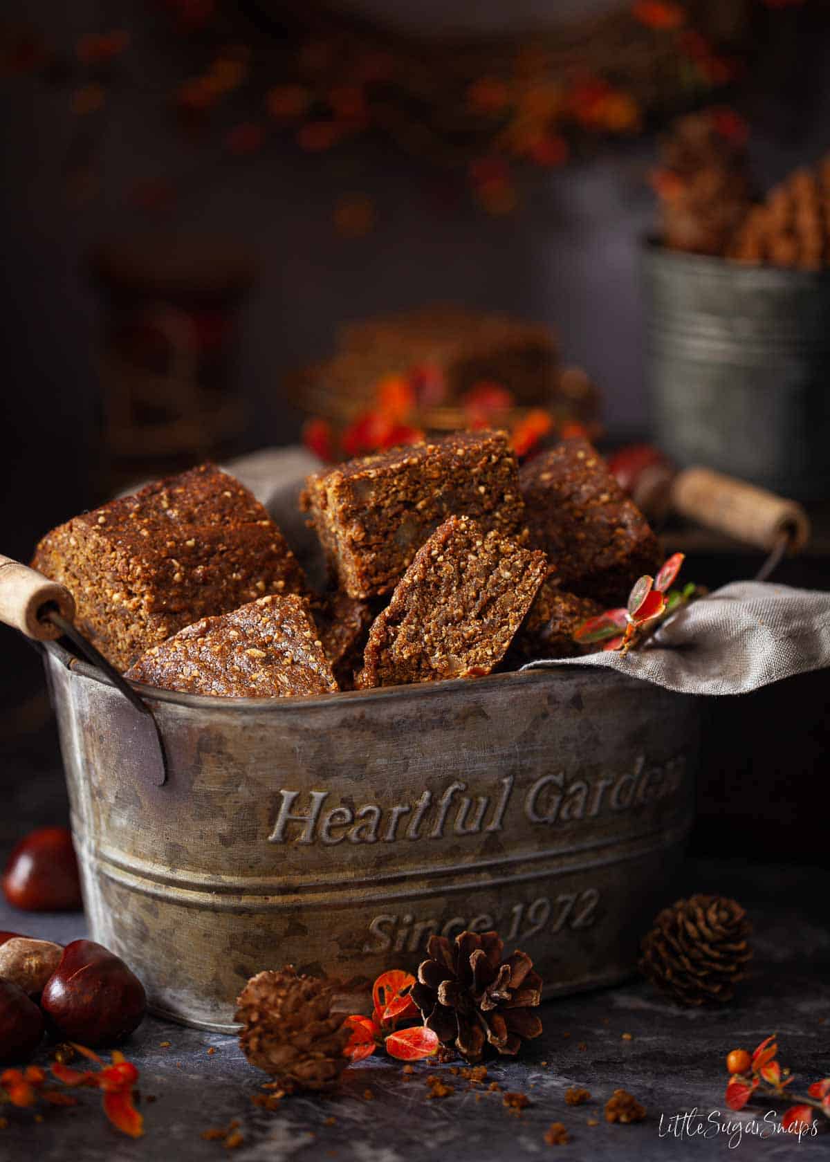 A tin or black treacle bonfire night cake.