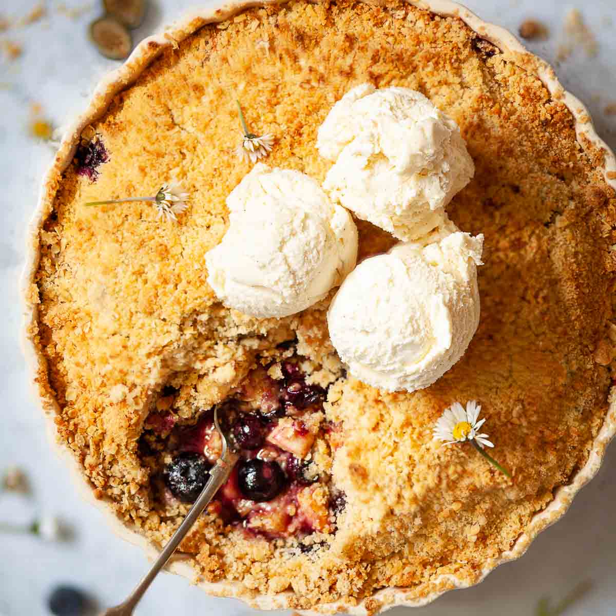 Apple and Blueberry Crumble-image