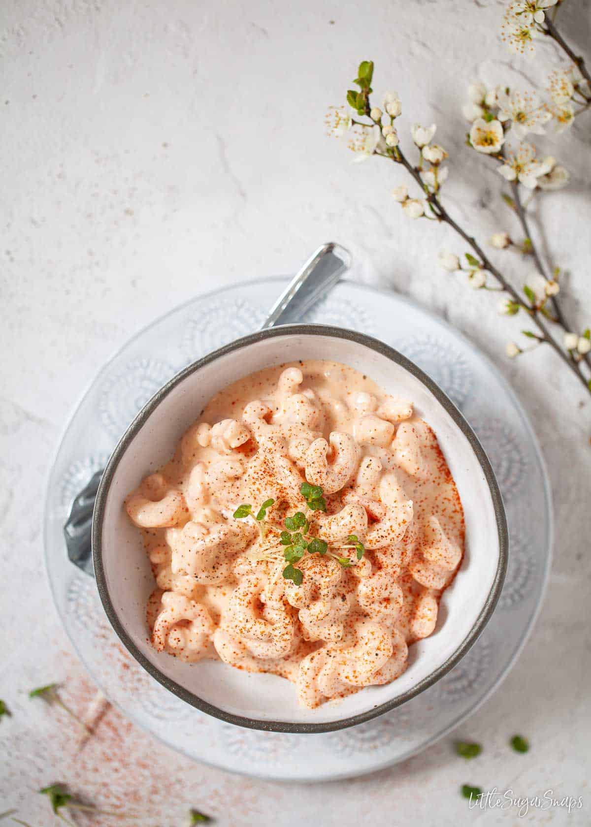 A bowl of prawns in Marie Rose sauce.