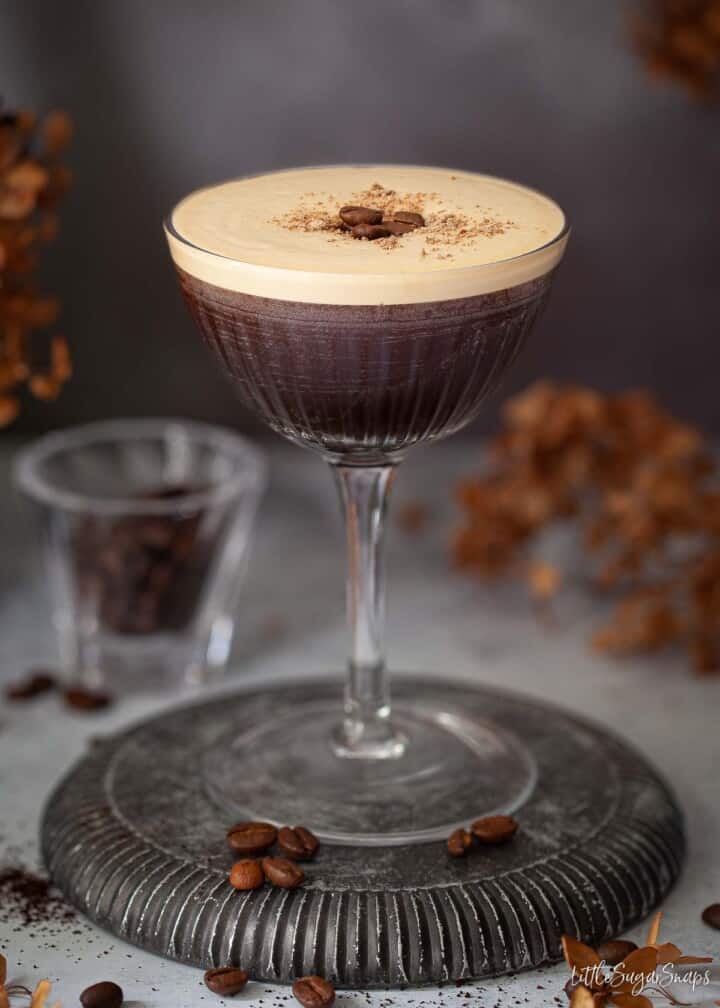 Espresso Martini with Rum Little Sugar Snaps