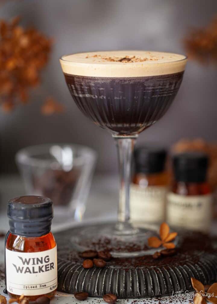 Espresso Martini with Rum Little Sugar Snaps