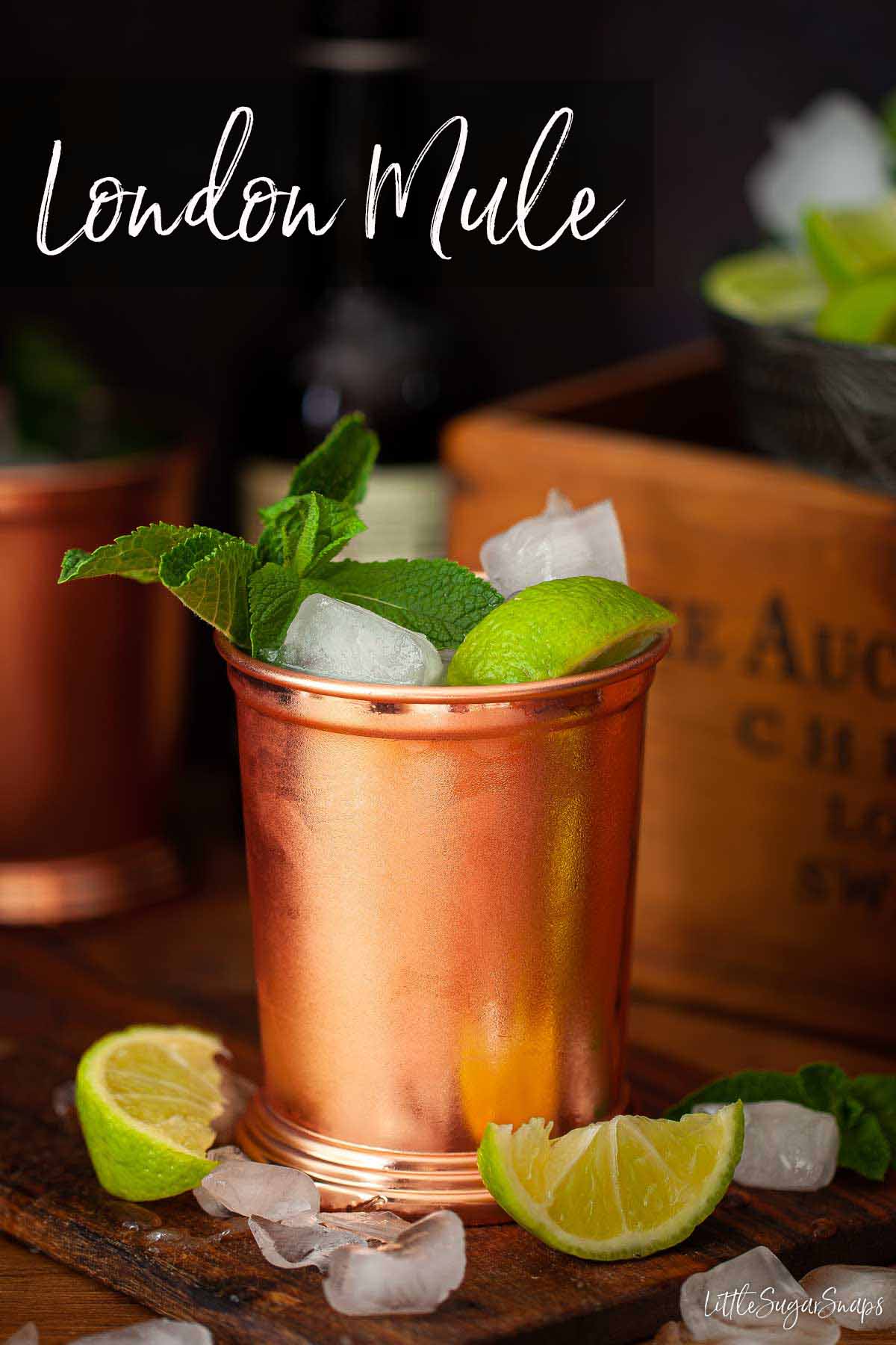 London Mule Cocktail with Gin and Ginger Beer Little Sugar Snaps