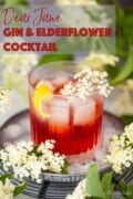 A Dear Jane cocktail made with St Germain elderflower and gin.