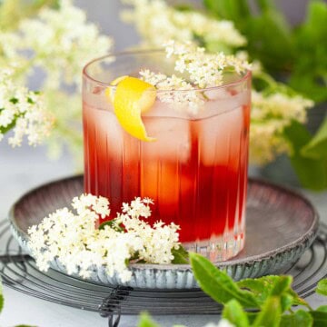 A Dear Jane cocktail made with St Germain elderflower and gin.